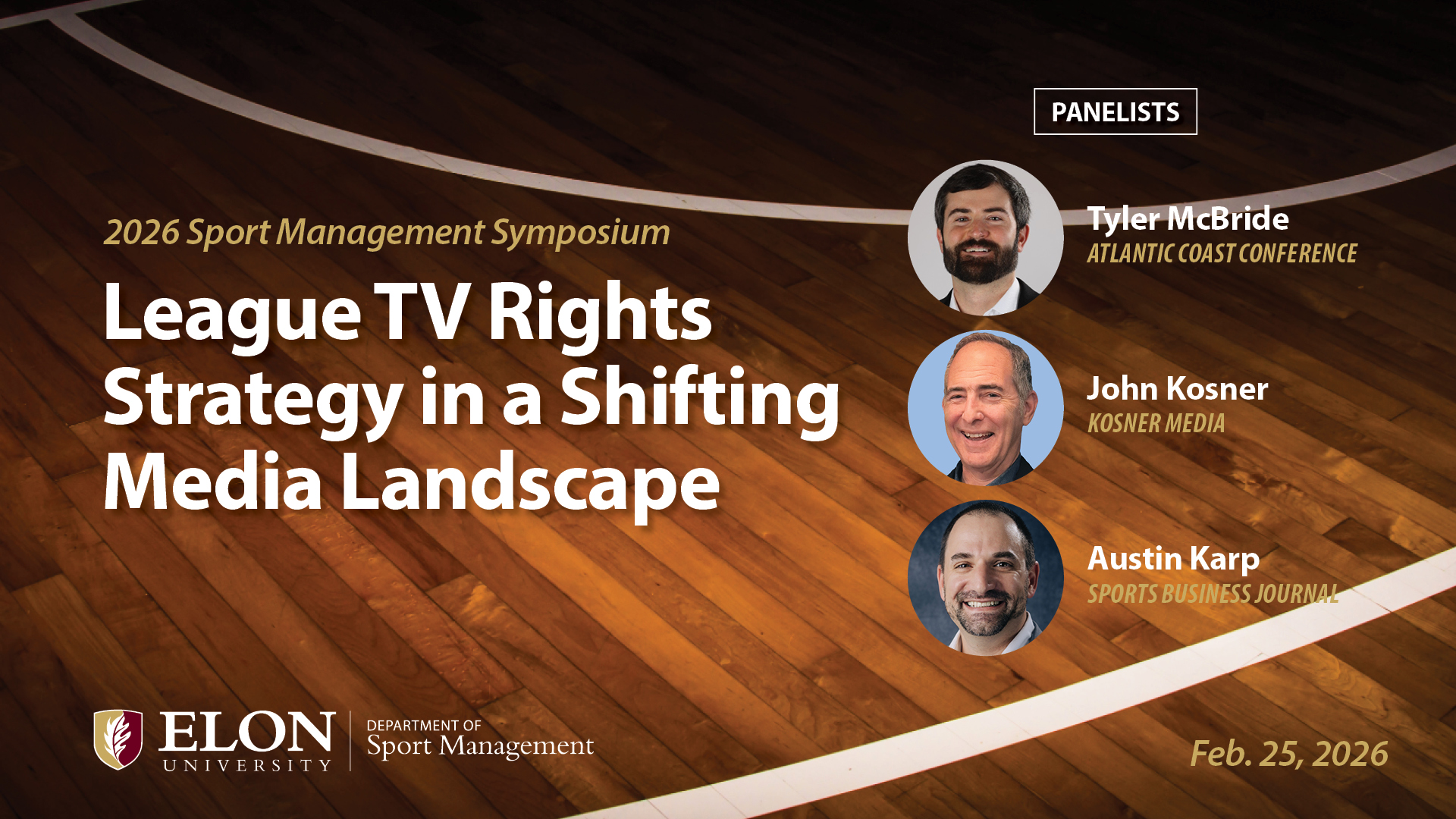 Tyler McBride of the ACC, media consultant John Kosner and Sports Business Journal reporter Austin Karp