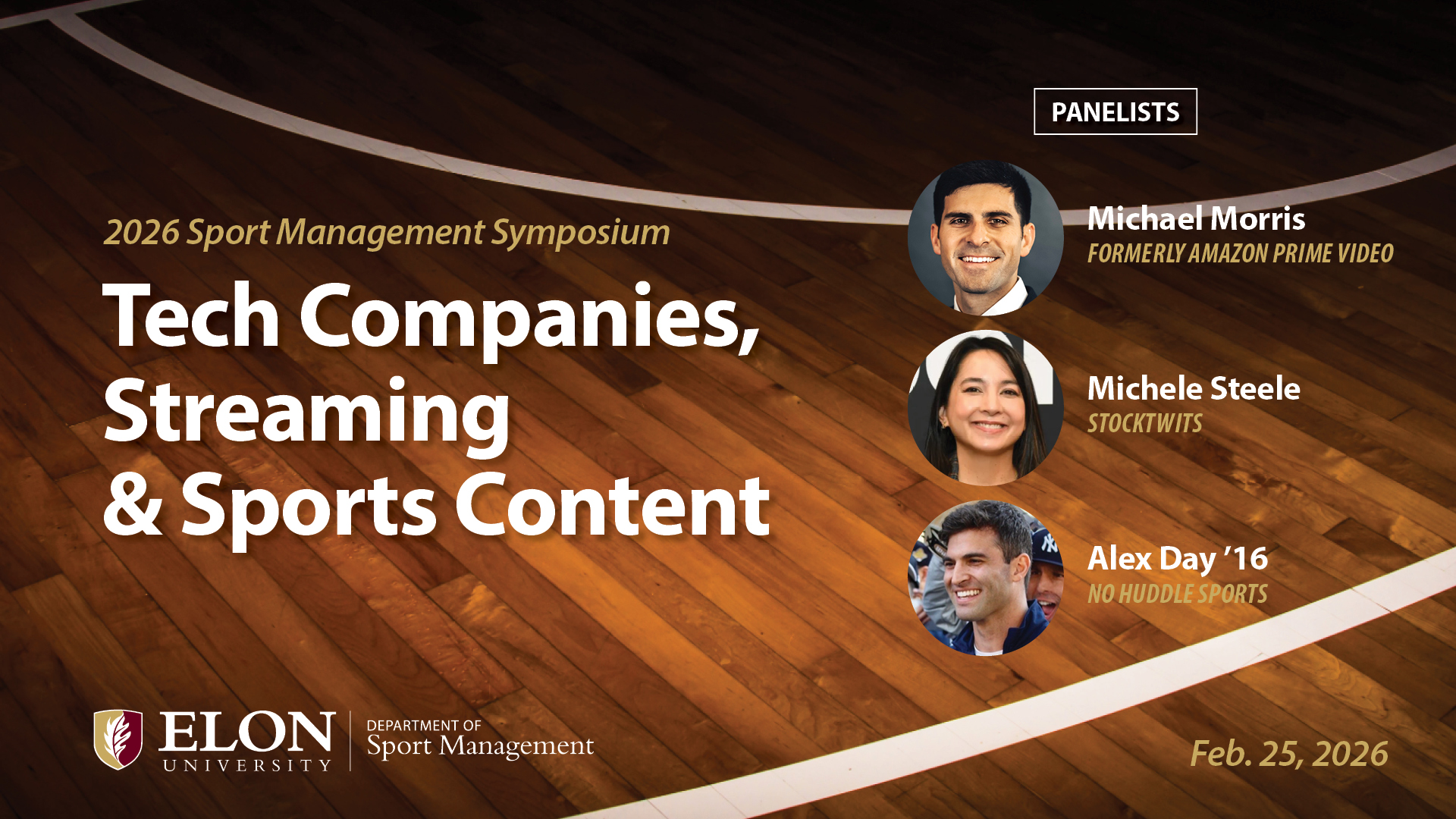 Michael Morris, Michele Steele and Elon alum Alex Day ’16