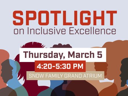 A digital graphic highlighting the Spotlight events date and location.