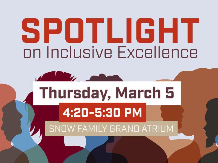 A digital graphic highlighting the Spotlight events date and location.