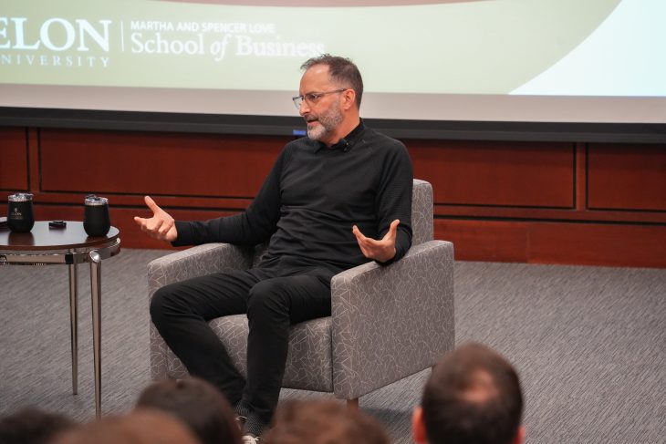 Lessons from Leaders event with Tom O'Leary on Feb. 19 in the LaRose Digital Theatre