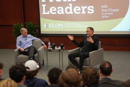 Lessons from Leaders event with Tom O'Leary on Feb. 19 in the LaRose Digital Theatre