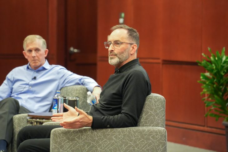 Lessons from Leaders event with Tom O'Leary on Feb. 19 in the LaRose Digital Theatre