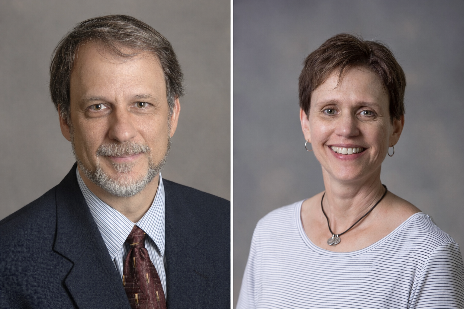 Headshots of Dan Anderson and Michele Lashley side by side