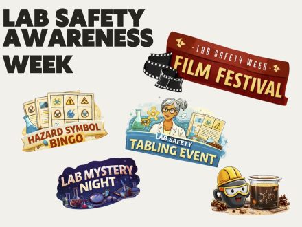 Icons illustrating events for Lab Safety Awareness Week