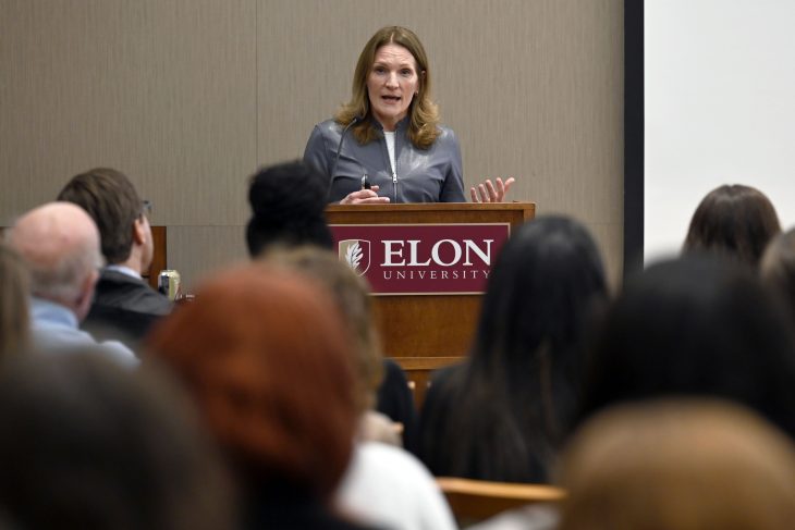 American University Professor Cynthia Miller-Idriss delivered Elon University's 2026 Lauren Dunne Astley Memorial Lecture on Feb. 26, 2026.