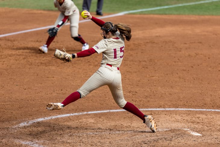 Images of the Elon University softball team versus Charleston Southern Buccaneers on Saturday, Feb. 28 at the Elon-UNCG Tournament at UNCG Softball Stadium in Greensboro, N.C.