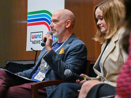 Jeff Tiberii, co-host of "Due South," at the Summit