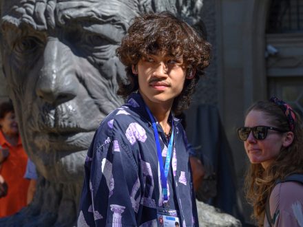 ���ϲ����� student Ethan Wu in Baku, Azerbaijan