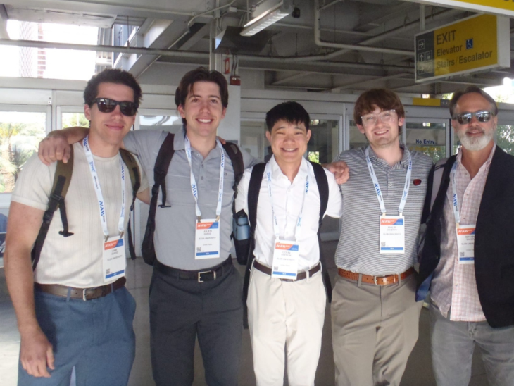 Liam and Julien Dupas (left) alongside Bryan Baker, Director of Technology, Operations and Multimedia Projects (right), and other students who were invited to attend and produce the BEA Festival at the Las Vegas Convention Center.