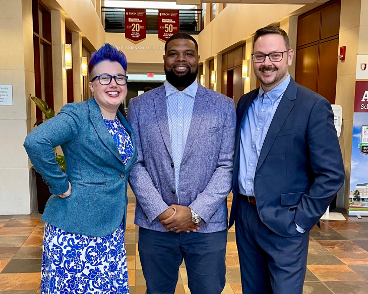 The winning team of the MBA Competition 2024 comprised April Dudash, Major Duckett and Brandon Swindell