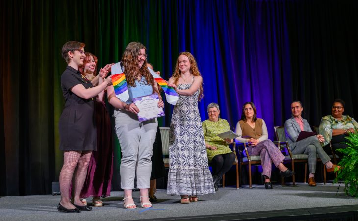 Smiles, laughter, cheers (and a few tears) marked Elon University's 2026 Lavender Celebration on May 8, 2026, in Alumni Gym.