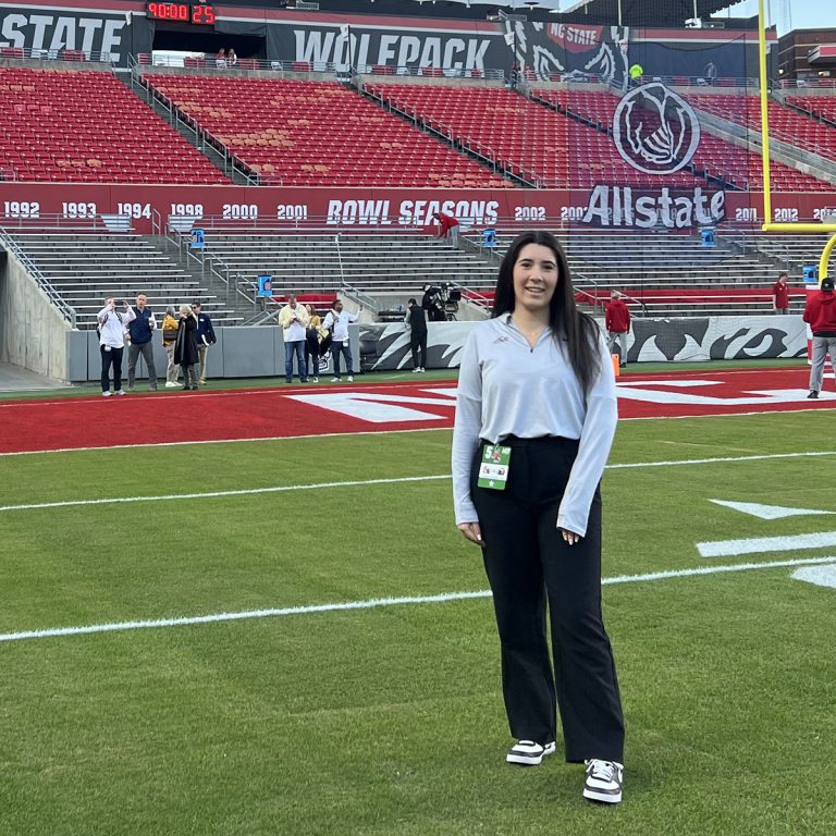 Abby Selikoff at NC State football game