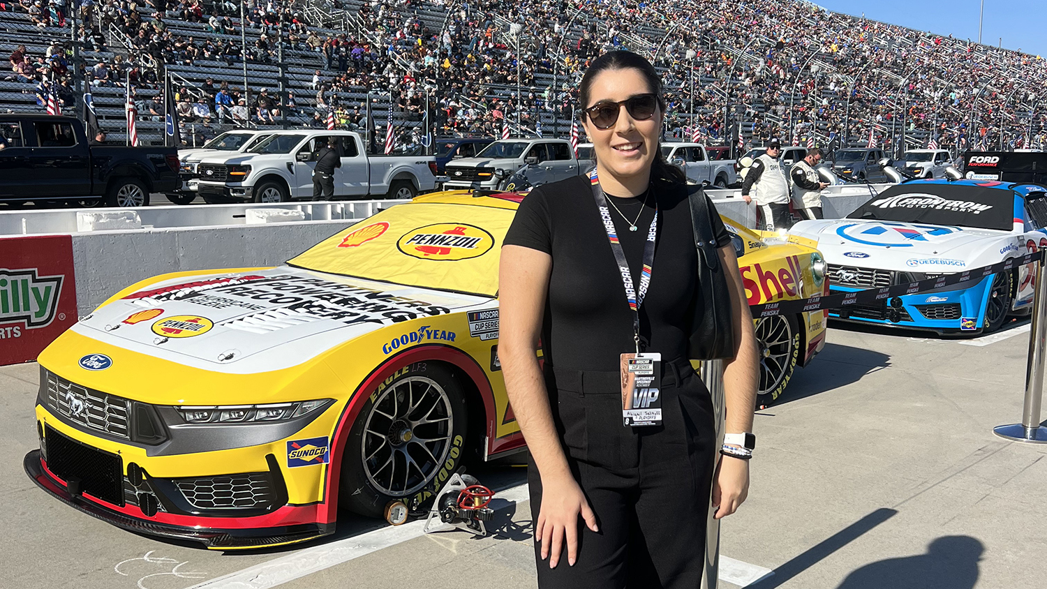 Abby Selikoff ’26 at NASCAR Cup Series race in Martinsville, Virginia