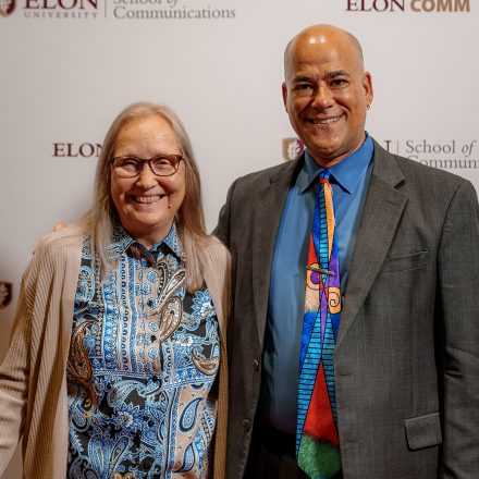 Lorraine Ahearn (left) with Dean Kenn Gaither