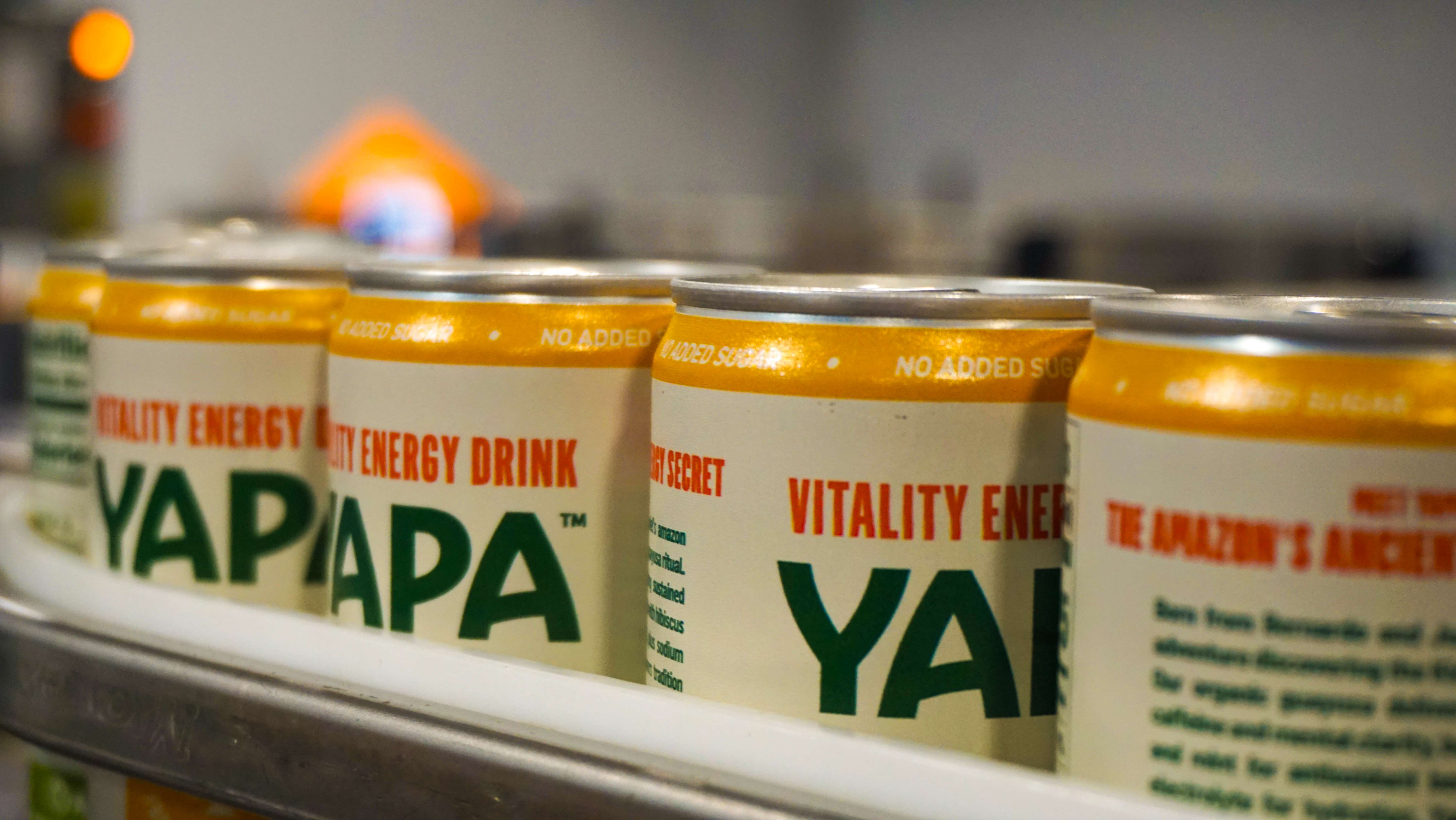 Cans of YAPA being produced in the factory