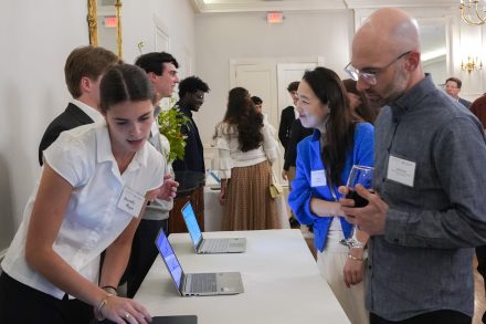 Students showing their AI demos