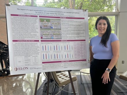 Abby Selikoff with research poster