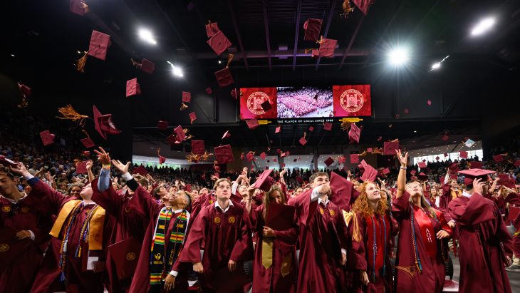 Elon University’s 136th Undergraduate Commencement Ceremonies at Schar Center on May 22, 2026.