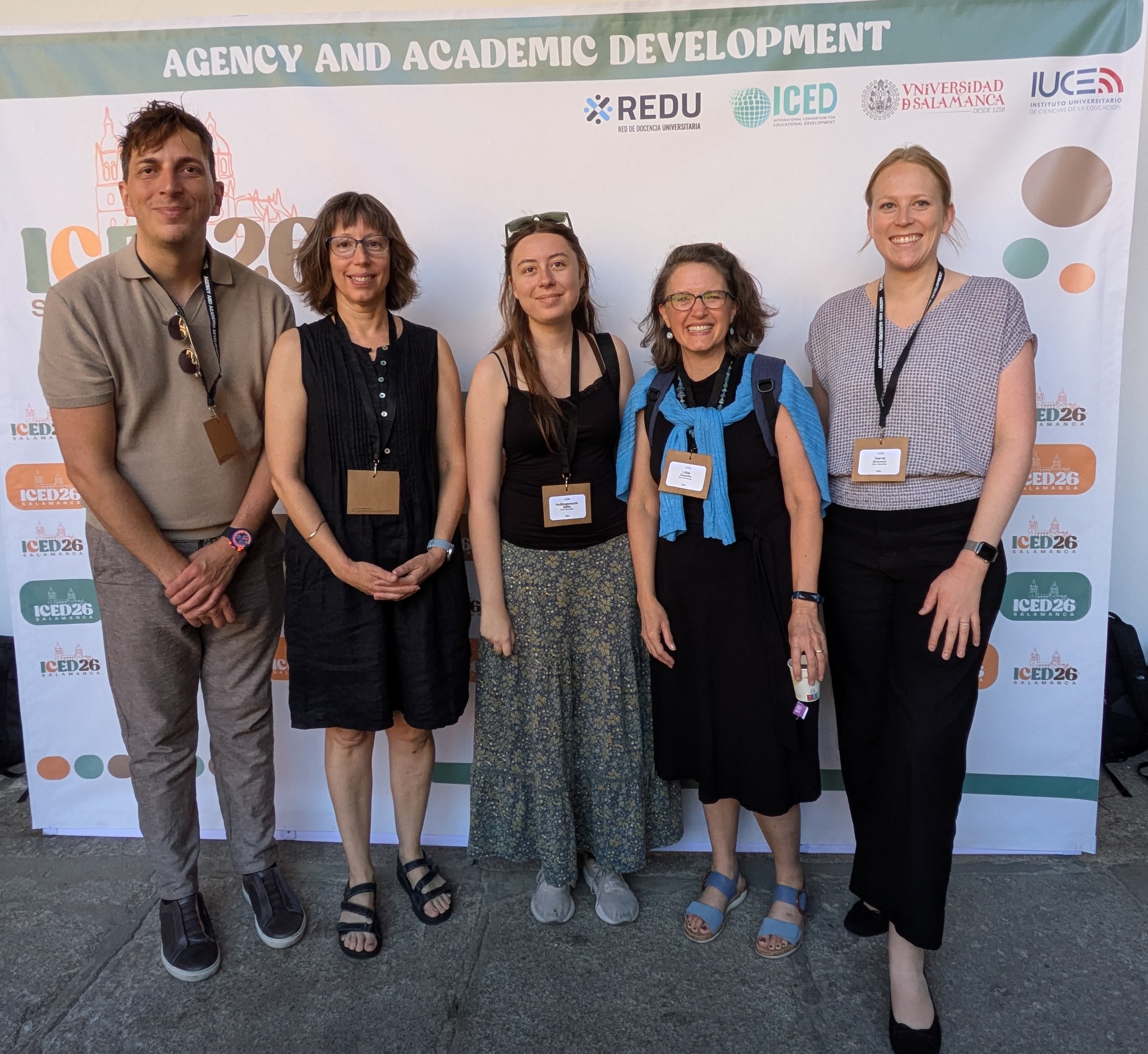 Photo of five presenters from 51������ at the ICED 2026 conference in Spain.