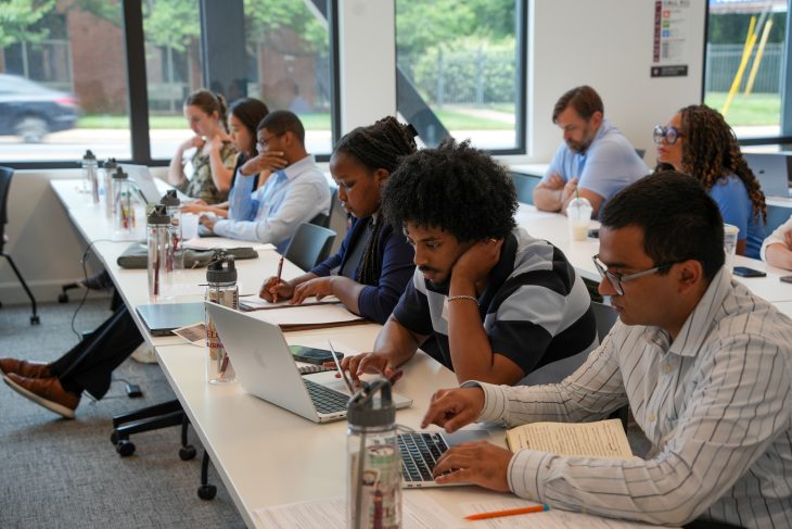 Teams working on their recommendations to present