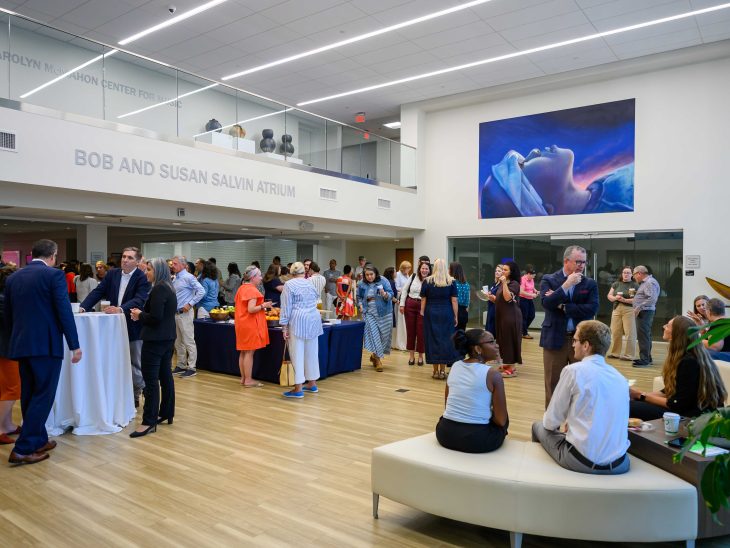 Members of the Elon and Queens communities gathered on July 16, 2026, at Queens for the university's first ever College Coffee.
