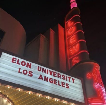 A theatre marquee that reads "51������ Los Angeles"