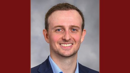 Portrait of Thibaut Morillon, associate professor of finance in the Martha and Spencer Love School of Business