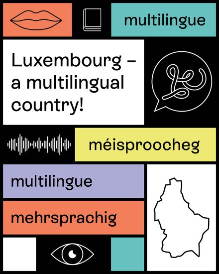 "The Luxembourgish Language(s)” exhibition logo