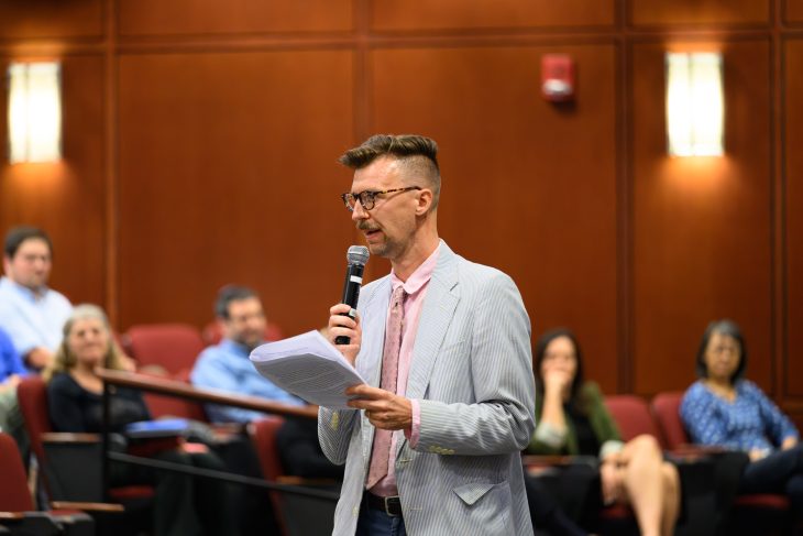 Ryan Johnson presents the Distinguished Scholar Lecture in LaRose Digital Theater on Oct. 7, 2026