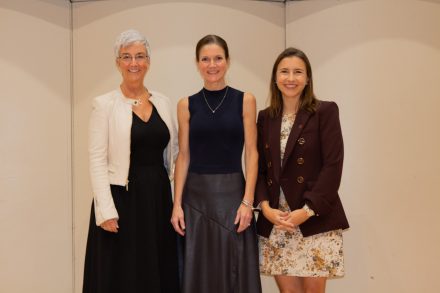 Three recipients of the Elon College distinguished alumni awards
