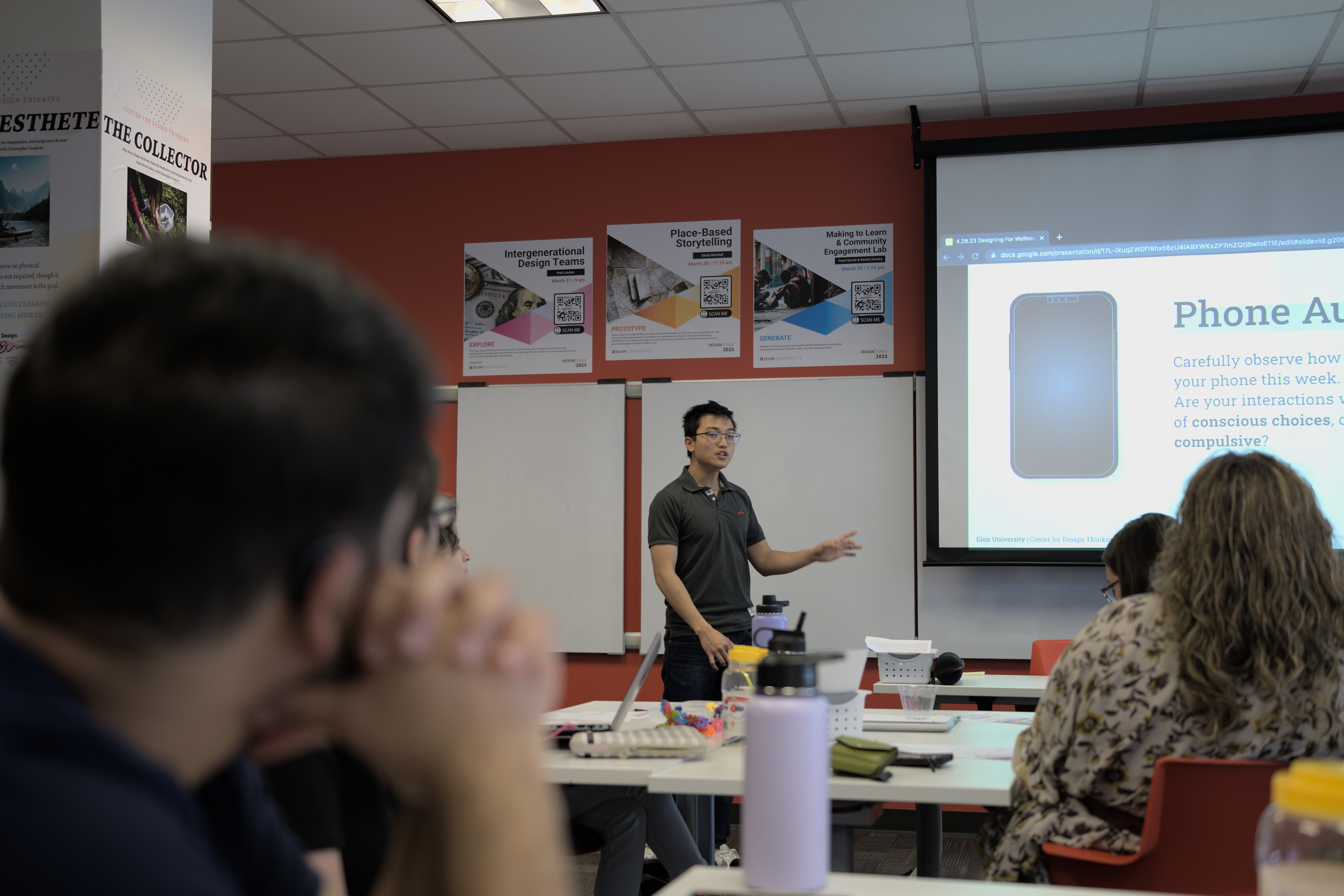 Aaron Chan leading a workshop.