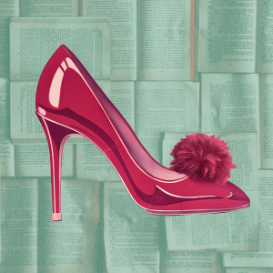 A promotional poster for "Legally Blonde: The Musical" depcting a pink high heeled shoe