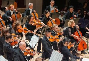 Members of the North Carolina Symphony performing a concert