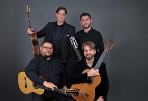 Portrait of the members of the Texas Guitar Quartet
