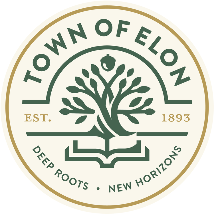 Town of Elon logo where business college is 