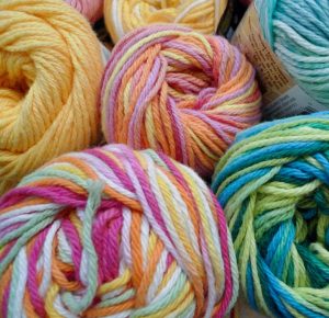 Bunches of yarn
