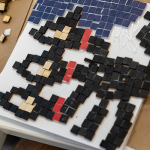 Three headed dog mosaic