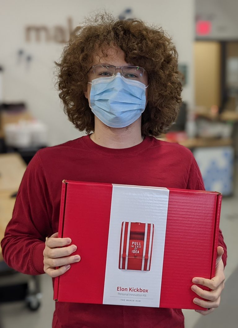 Picture of Ben with his Kickbox