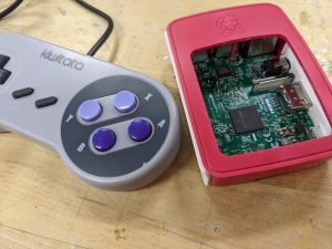 Game controller with a raspberry pi