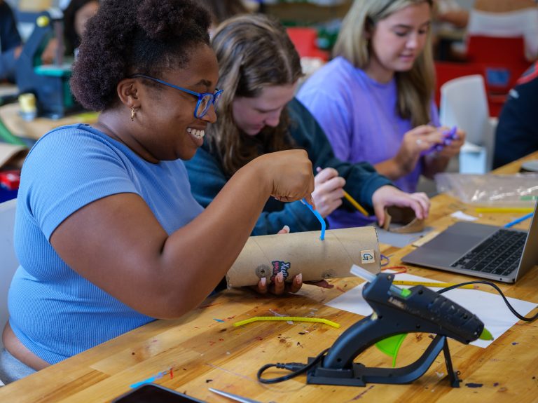 Student working on their prototype