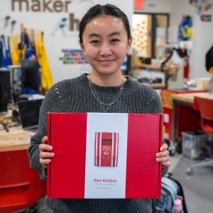 Amalie holding Kickbox