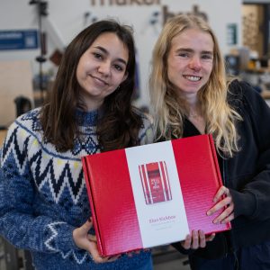 Kindly Kits holding Kickbox