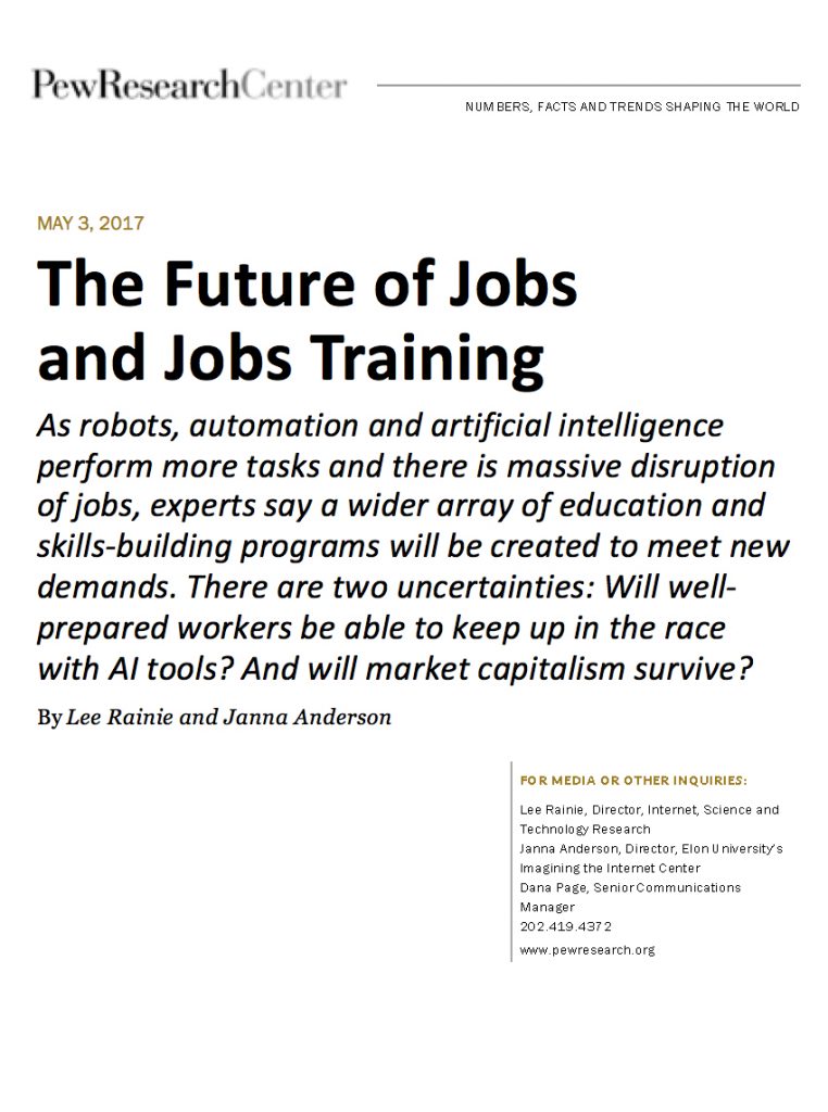 The 2016 Survey: The Future Of Jobs Training – Imagining The Internet