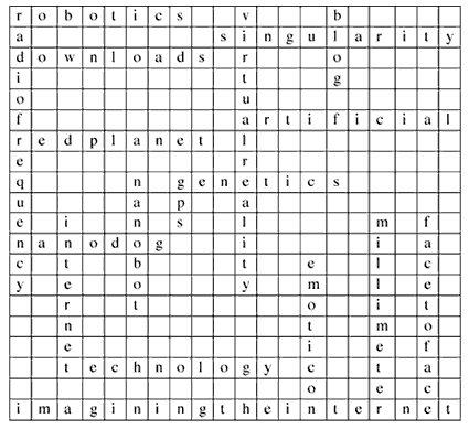 Spot Crossword Puzzle Answer Sheet 