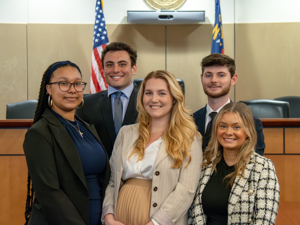 Five student leaders of the Society of Health Law and Bioethics